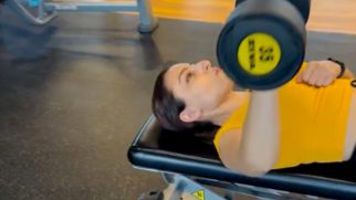 Soha Ali Khan working out with a heavy atitude be like