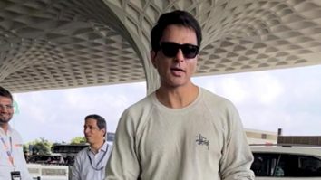 Sonu Sood having a warm chitchat with the paps