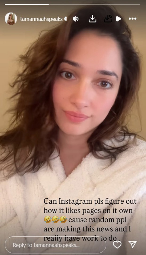 Tamannaah Bhatia blames Instagram glitch for liking Deepika Padukone's reel amid her feud with Sandeep Reddy Vanga