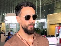 Tiger Shroff in brown monochrome papped at the airport