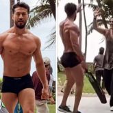 Tiger Shroff shows off six-pack abs and batting skills in fun cricket session with Akshay Kumar; watch