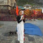 Amruta Khanvilkar marks Yoga Day with spiritual sojourn to Kedarnath temple
