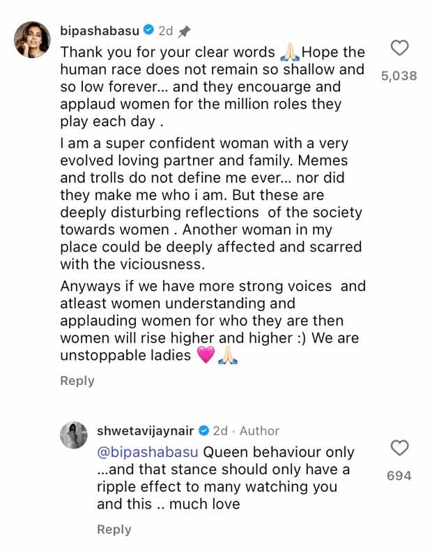 Bipasha Basu strongly REACTS to online scrutiny of her postpartum body, calls it “deeply disturbing reflections of society towards women”