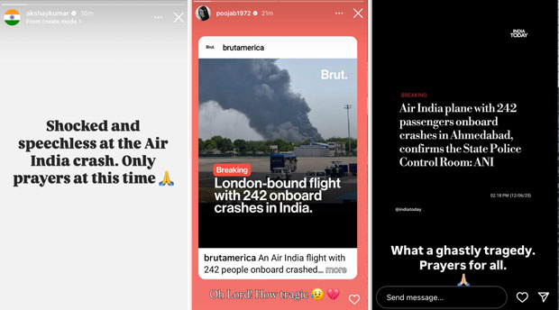 Ahmedabad plane crash: Akshay Kumar, Karan Johar, Vicky Kaushal and other celebs mourn tragedy