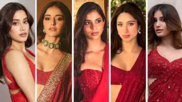 Janhvi Kapoor, Ananya Panday, Suhana Khan, Pashmina Roshan, Rasha Thadani: Young Bollywood stars make a statement in red sarees
