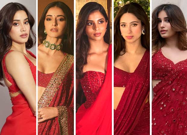 Janhvi Kapoor, Ananya Panday, Suhana Khan, Pashmina Roshan, Rasha Thadani: Young Bollywood stars make a statement in red sarees