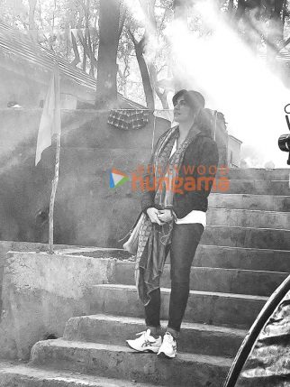 On the sets of the movie parikrama