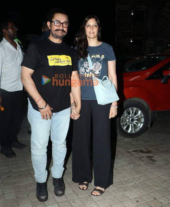 photos aamir khan gauri spratt and team sitaare zameen par snapped at juhu pvr 9