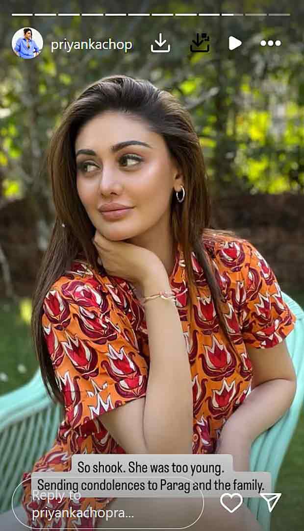 Priyanka Chopra REACTS to Shefali Jariwala’s sudden demise: "So shook. She was too young"