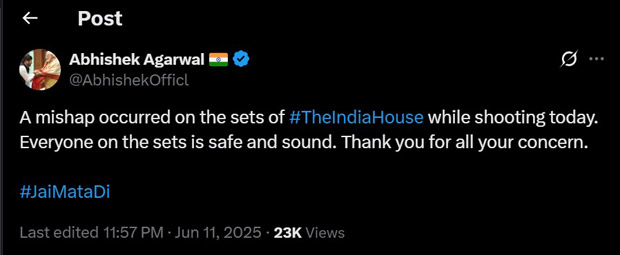 Ram Charan produced The India House faces flooding mishap on set; Nikhil Siddhartha confirms “Crew is safe”