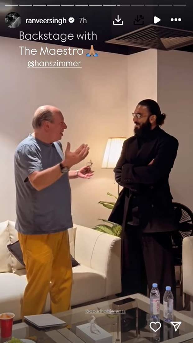 Ranveer Singh attends Hans Zimmer's concert, and meets musical legend: "Euphoric. Elevating. Transportive"