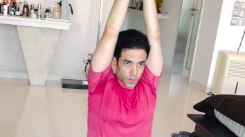 Tusshar Kapoor’s challenging asana this yoga day