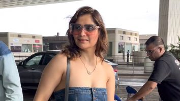 Arti Singh in beautiful denims papped with husband at the airport