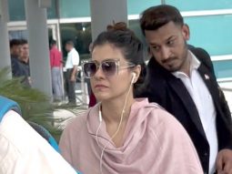 Kajol papped in a comfy pink suit at the airport