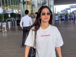 Bhumi Pednekar spotted at the airport in a stylish fit