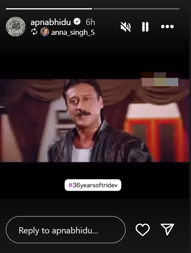 Jackie Shroff celebrates 36 years of Tridev, takes fans on a nostalgic ride