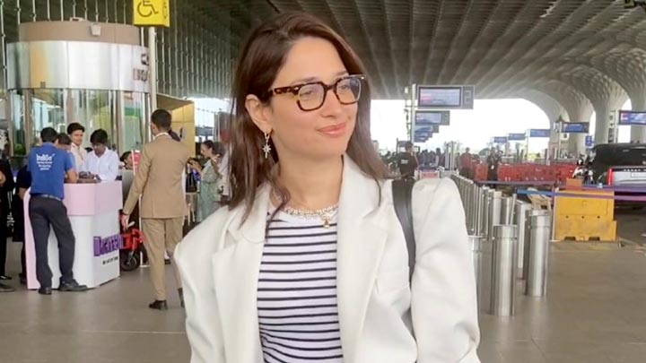 How gorgeous is Tamannaah Bhatia’s chic blazer airport look