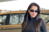 Nora Fatehi in all black at the airport