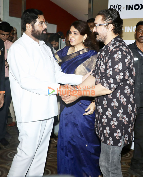 photos aamir khan deputy chief minister eknath shinde shaina nc and other snapped during a special screening of sitaare zameen pa 4