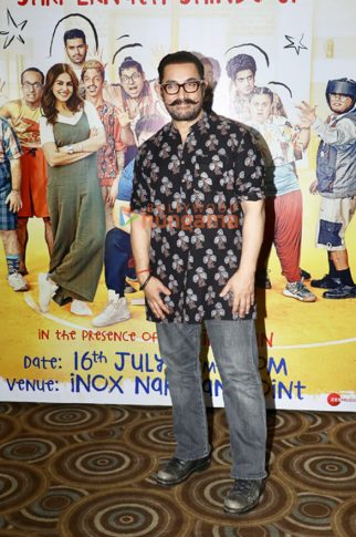 Photos: Aamir Khan, Deputy Chief Minister Eknath Shinde, Shaina NC and other snapped during a special screening of Sitaare Zameen Par