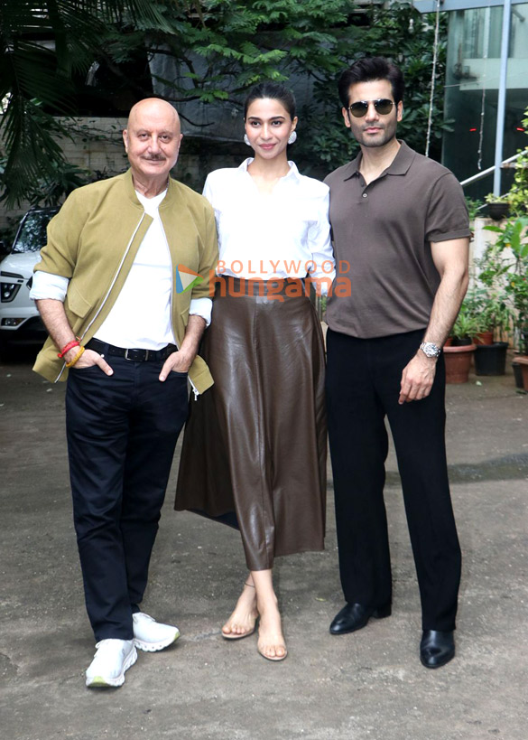 photos anupam kher shubhangi and karan tacker snapped promoting their film tanvi the great 1