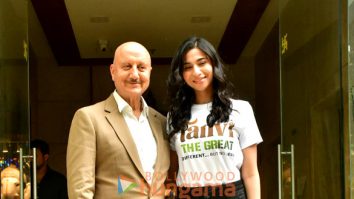 Photos: Anupam Kher and Shubhangi snapped promoting Tanvi The Great