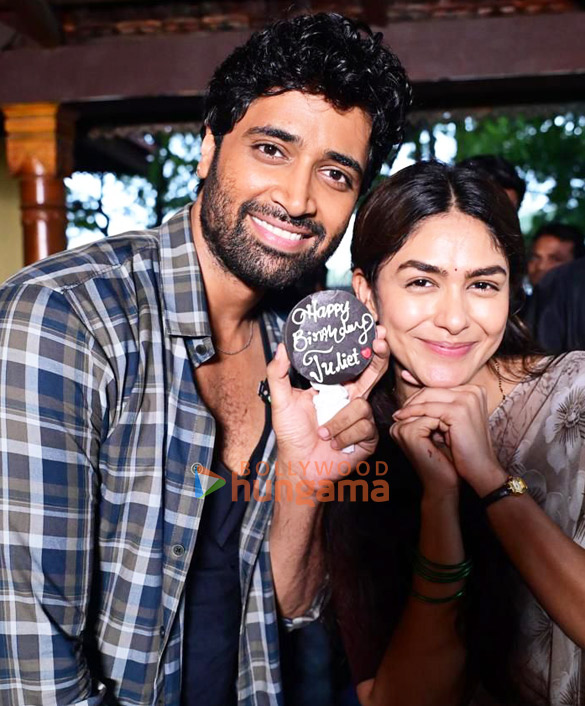 photos mrunal thakur celebrates pre birthday on the sets of dacoit with team 1