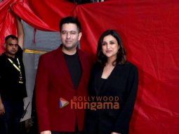 Photos: Parineeti Chopra and Raghav Chadha snapped shooting for a special episode of Netflix’s The Great Indian Kapil Show