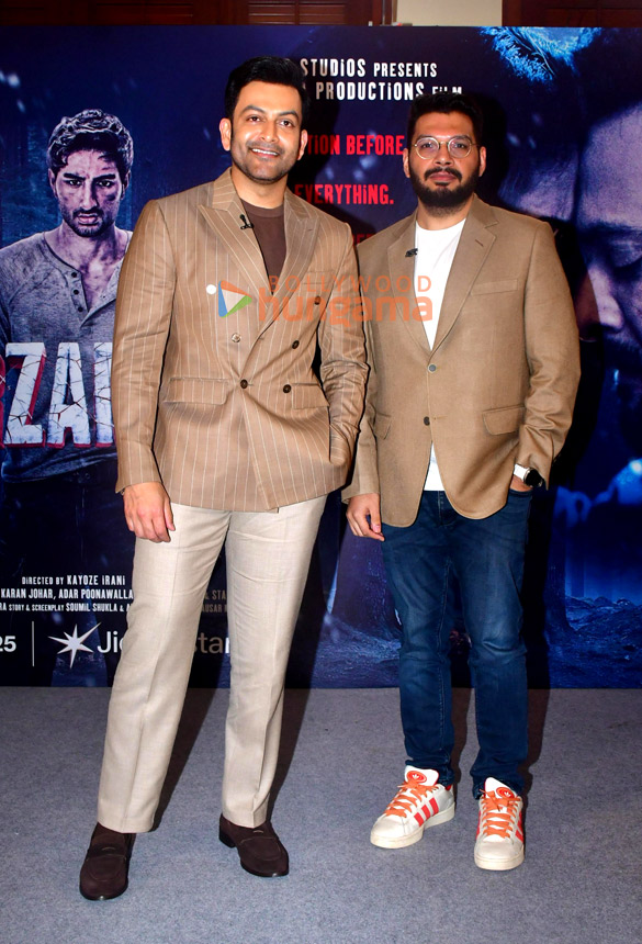 Photos: Prithviraj Sukumaran and Kayoze Irani snapped promoting Sarzameen Photos: Prithviraj Sukumaran and Kayoze Irani snapped promoting Sarzameen