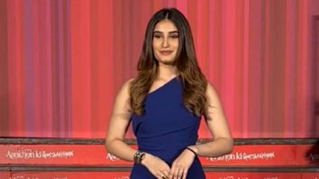 Rasha Thadani all glamed up in an electric blue jumpsuit