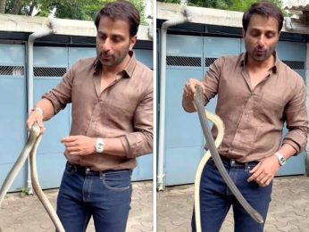 Sonu Sood rescues snake in Mumbai society, warns public against taking risks Sonu Sood rescues snake in Mumbai society, warns public against taking risks
