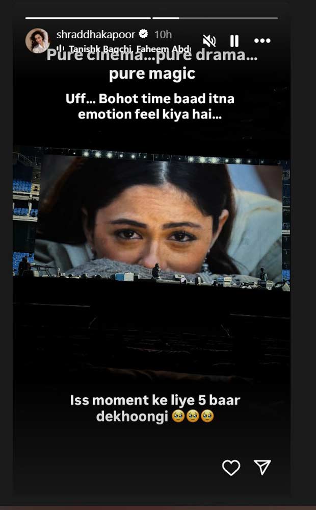 Shraddha Kapoor showers praise on Saiyaara: “Saiyaara se Aashiqui ho gayi hai mujhe”