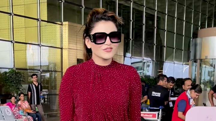 Urvashi Rautela slays in red at the airport