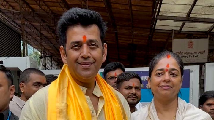 Ravi Kishan spotted visiting mandir