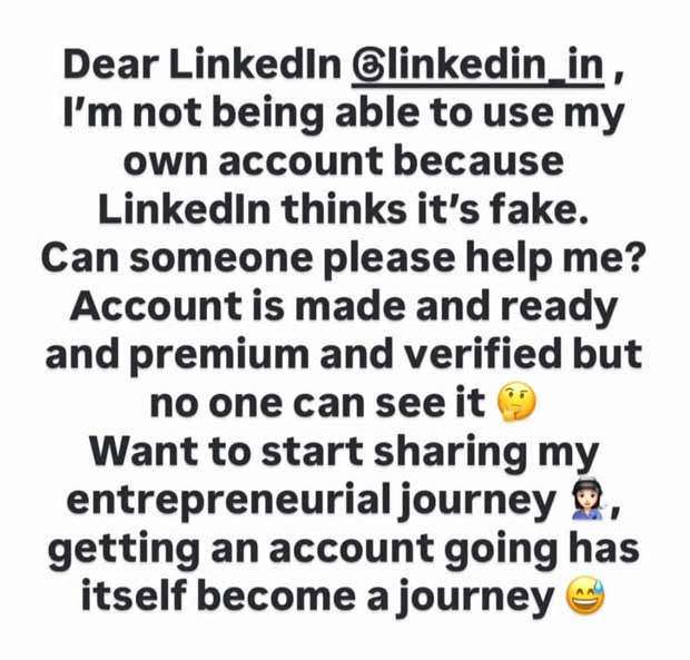 Después de que la plataforma bloquea su cuenta, Shraddha Kapoor aplicó a LinkedIn: 