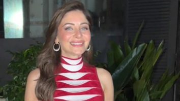 Birthday girl Kanika Kapoor in a pretty red dress