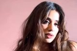 Janhvi Kapoor in a leather woody co ord set looks glam