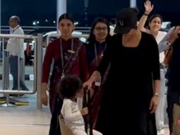 Malti is so cute! Priyanka Chopra with daugther spotted at the airport