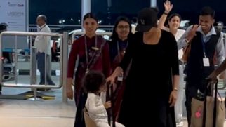 Malti is so cute! Priyanka Chopra with daugther spotted at the airport
