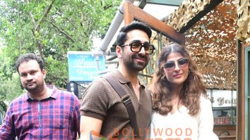 Photos: Ayushmann Khurrana snapped with wife Tahira Kashyap outside a restaurant in Bandra