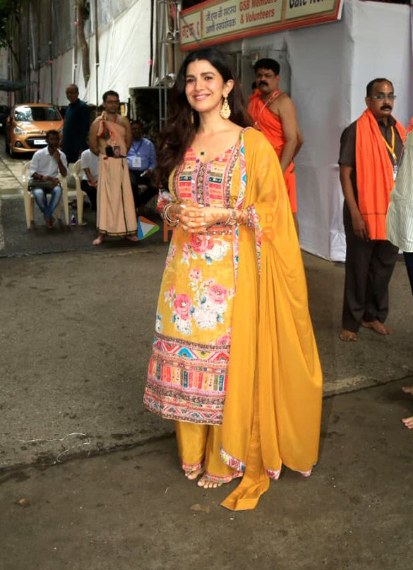 Photos: Nimrat Kaur snapped at GSB Ganpati pandal