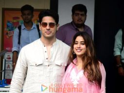 Photos: Sidharth Malhotra, Janhvi Kapoor snapped at Kalina airport as they head to Tirupathi to seek blessings ahead of Param Sundari release