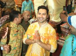 Photos: Varun Dhawan and Ektaa R Kapoor snapped at Lalbaugcha Raja