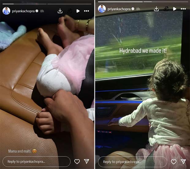 Priyanka Chopra arrives in Hyderabad with daughter Malti Marie for SS Rajamouli’s next