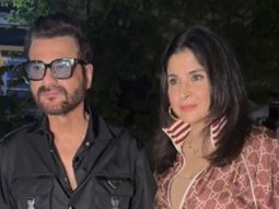 Stylish couple Sanjay Kapoor & Maheep Kapoor pose together for media