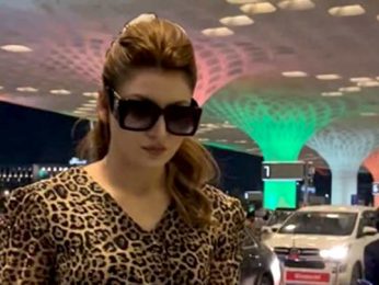 Urvashi Rautela in a lepoard print dress slays her airport look