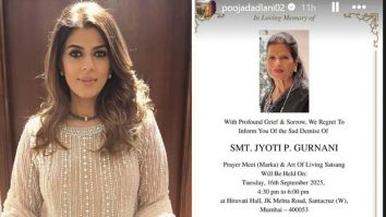 Shah Rukh Khan’s manager Pooja Dadlani mourns the loss of mother-in-law Jyoti Gurnani