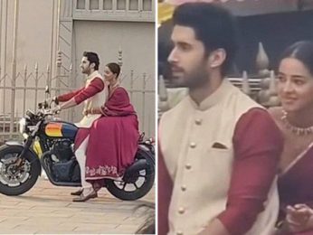 Chand Mera Dil set PHOTOS LEAKED: Lakshya rides into romance with Ananya Panday in traditional attire