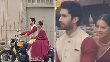 Chand Mera Dil set PHOTOS LEAKED: Lakshya rides into romance with Ananya Panday in traditional attire