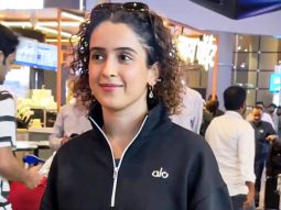 Curls & Cuteness! Sanya Malhotra poses for paps at the airport